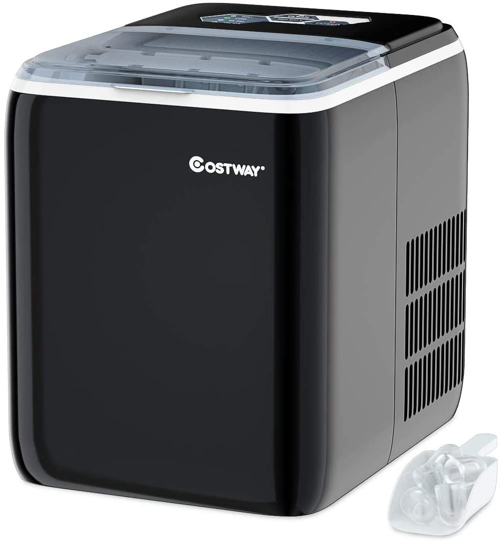 COSTWAY Ice Maker Countertop with Self-Clean