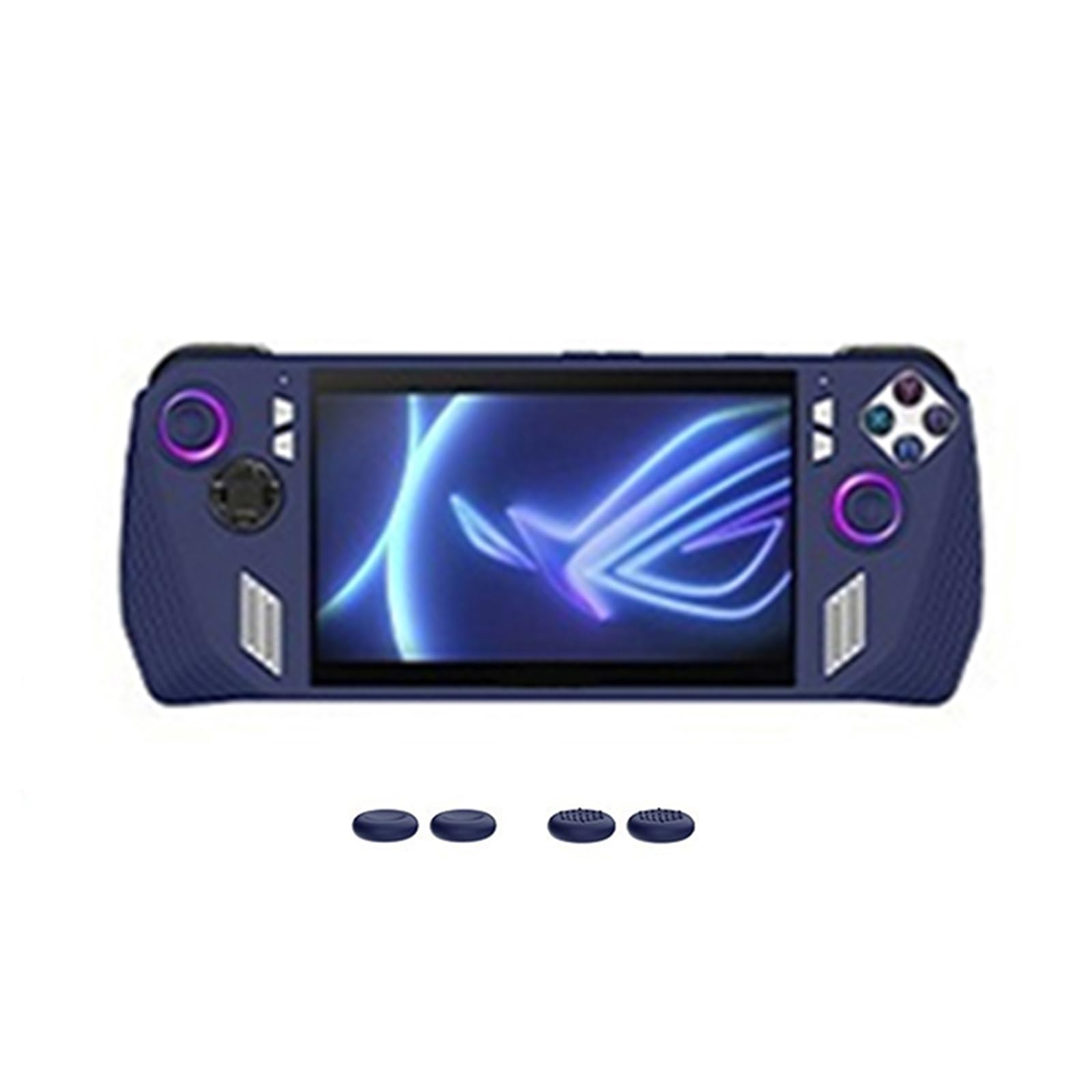 LICHIFIT Silicone Protective Case Cover + Rocker Caps for ASUS ROG Ally Handheld Game Console Back Shell Skin Joystick Cover Button Caps Accessories set