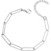 555Jewelry 5MM Paperclip Bracelet for Women | Solid Link Chain Bracelet for Women | Adjustable Stainless Steel Bracelets for Women