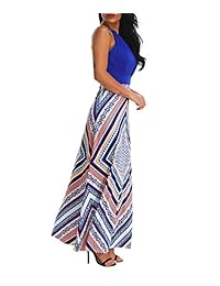 Urchics - Vestido sin mangas para mujer, talla grande, cuello medio, fiesta