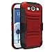 Galaxy S3 Case, Venoro [Heavy Duty] Armor Holster Defender Full Body Protective Hybrid Case Cover with Kickstand & Belt Swivel Clip for Samsung Galaxy S3 S III I9300 (Red/Black)
