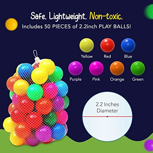 Ball Pit Balls for Baby, Plastic Play Balls Crush Proof BPA Free Phthalate Free – Bright Vibrant Colors for Baby Kid and Toddlers, for Ball Pit, Play Tent, Kiddie Pool, Bounce House and Playpen