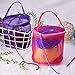 Yarn Case Yarn Storage Baskets Knitting Yarn Round Plastic Bags for On The Go Knitter and Traveling 2pcs