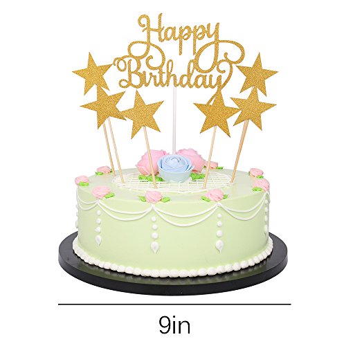 Amazon Com Lxzs Bh 7 Pack Glitter Letters Happy Birthday Cake