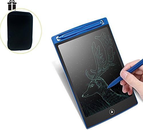 QYES LCD Writing Board with sleeve, 8.5 Inch NEW Generation type with high brightness --Nice for Kids/Family/Office Worker and Who Cannot Talk(blue)