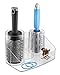 mDesign Hair Care Tools Holder for Brushes, Accessories, Combs, Hair Ties, Clips - Clear