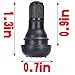 DCFlat Snap-in Short Black Rubber Valve Stem (TR412) 4-Pack for Tubeless 0.453