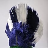 Rhode Island Novelty BLUE/WHITE MOHAWK WIG
