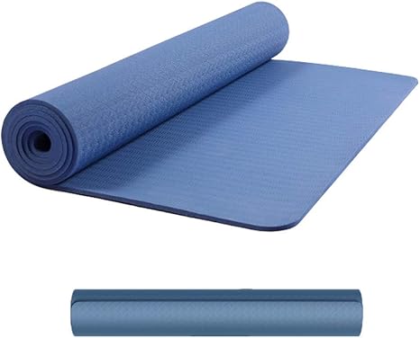 Esterilla de yoga TPE antideslizante para ejercicios de yoga, gimnasia, meditación, gimnasio, pilates, ejercicios de suelo de viaje, esterilla para mujeres y hombres, color azul o: Amazon.es: Deportes y aire libre
