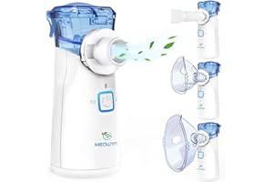 Meowyn Ultrasonic Mesh Nebulizer, Portable Nebulizer for Adults and Kids, Quiet Design, Efficient Atomization, Less Residues