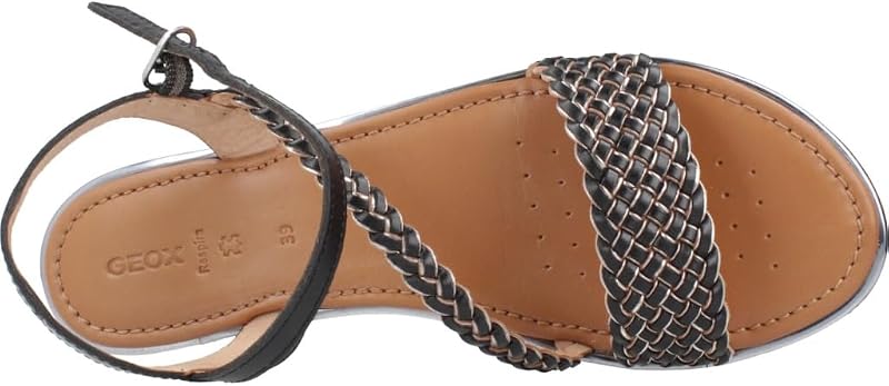 Femme D Sozy Plus D Sandale à glissière, Black/Gun, 37 EU