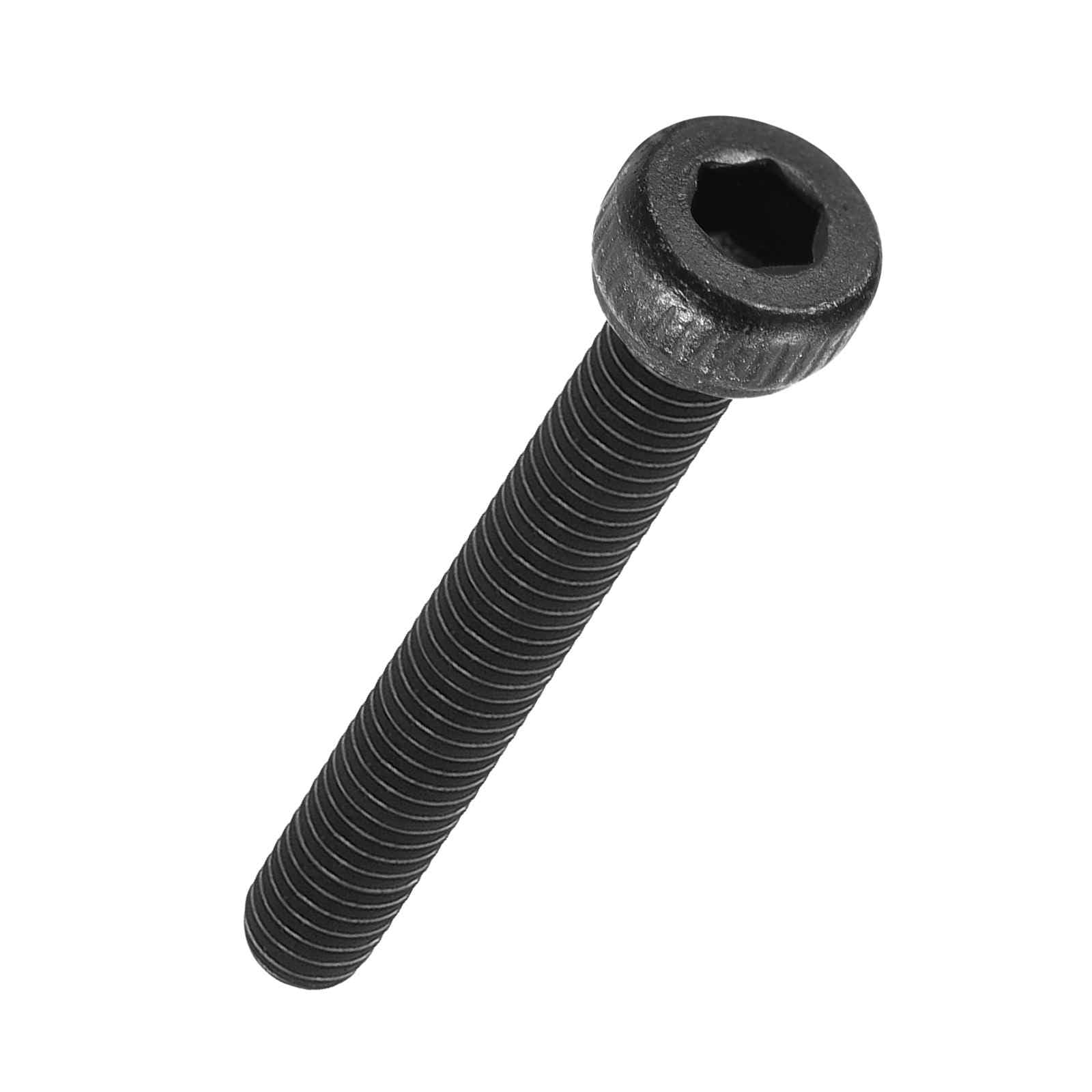 Kozelo 50pcs Socket Head Cap Screws - [M2.5-0.45 x 20mm] Alloy Steel Black Oxide Grade 12.9 Internal Hex Screw Full Thread for Industrial & Machinery Use, Black