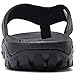 KIIU Mens Flip Flop Indoor and Outdoor Thong Sandals Beach Slippers Black 2, 11 Men