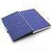 Rerii Business Card Holder Leather Surface Stainless Steel Business Card Case Name Card Holder (Embossing - Blue)