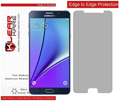 KlearKare Invisible Screen Shield Protector for Samsung Note 5 (Edge to Edge Protection)