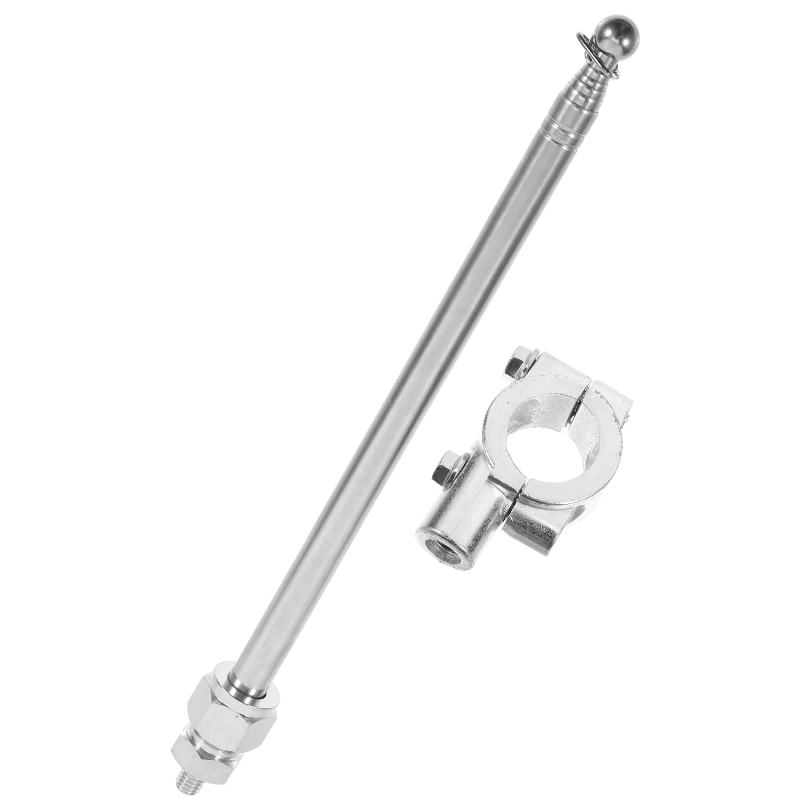 Yardwe Telescopic Flagpole for Motorcycle and Bicycle with Adjustable Length, Lightweight Flag Holder for Outdoor and Garden Decoration