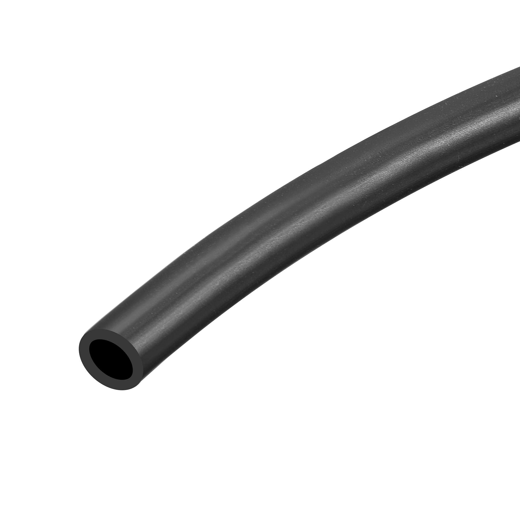 sourcing map 2pcs Lubricating Oil Hose 3mm(1/8-inch) ID x 5mm(3/16-inch) OD 3.3ft Water Tube Black Rubber Tubing