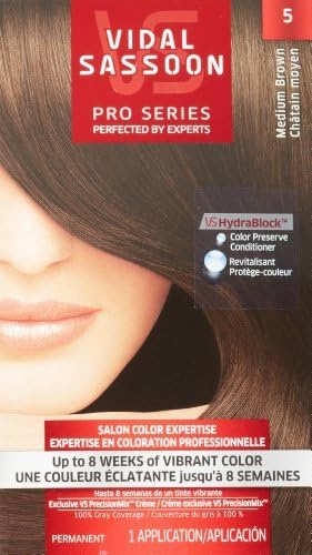 Vidal Sassoon Pro Series Hair Color, 5 Medium Brown, 1 Kit by Vidal Sassoon