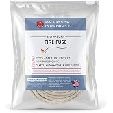 Slow Burn Safety Fuse &ndash; Non-Pyrotechnic Fireworks Fuse Alternative, 30 Sec/Foot Burn Rate, Natural Materials, 35 FT Professional Fuse's for Fire Safety, Crafts &amp; Mechanical Use