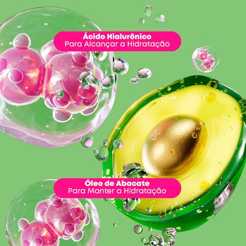 Matrix Food For Soft Máscara Capilar Hidratante, Com Ácido Hialurônico e Óleo de Abacate, Hidratação Profunda, Brilho e Maciez, Fórmula Vegana, Para Cabelos Secos, 500ml