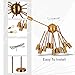 VINLUZ 12 Light Sputnik Chandelier Brass Lighting