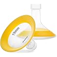 Nenesupply 19mm Oval Flanges Compatible with Medela Breast Pump Parts Replace 19mm Medela Flange Accessories. Work with Pump in Style Parts Symphony Parts Swing Maxi Harmony and Personalfit Flex
