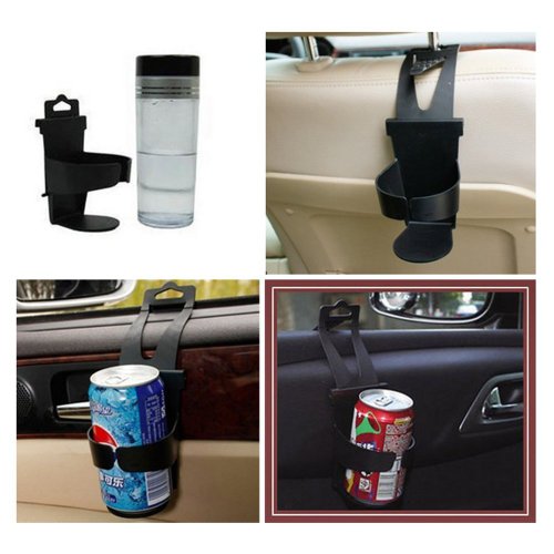 Vehicle-Mounted Drink Cup Holder Multi-purpose Adjustable Hanger Black For Car Truck SUV - Thumbnail 6