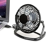 Musitelying USB Mini Desktop Office Fan 360 Degree Rotatable Computer Laptop Summer Cooler Black