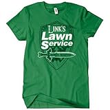 Link's Lawn Service T Shirt Gaming Retro Funny Zelda Tee Nintendo