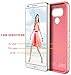 LG G6 Case, E LV LG G6 - Hybrid [Scratch/Dust Proof] Armor Defender Slim Shock-Absorption Bumper Case for LG G6 (2017) - [SALMON PINK/GOLD]