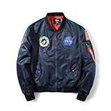 AVIDACE Mens Bomber Jacket Nylon with 3 Patches Patterns