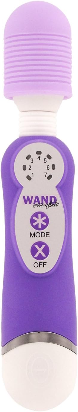 Wand Essentials 7 Function Battery Powered Vibrating Wand Purple