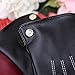 Womens Touchscreen Texting Winter PU Leather Gloves Driving Outdoor Fleece Lining (7.5, Black)