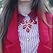 Jane Stone Fashion Gold Tone Bubble Collar Necklace Statement Chunky Jewelry for Women (S-red)