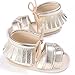 Weixinbuy Baby Boy's Girl's Anti Slip Soft Sole Tassel Lace Strap Sandals Shoes Gold