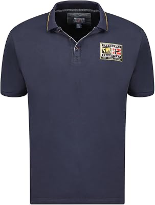 Kariteama Men - Polo da Uomo Classica - Polo in Cotone a Maniche Corte con Colletto a Bottone - Casual Shirt Top Regular Classic - Primavera Estate (Nero M), Nero, M