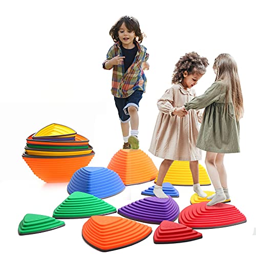 makarci Stepping Stones for Kids 11pcs Obstacle Courses Play Indoor