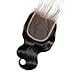 MEIEM Hair Boby Wave 4x4 Free Part Lace Closure with Baby Hair Natural Black Color Brazilian Virgin Human Hair Closures Bleached Knots (8-18 inch)