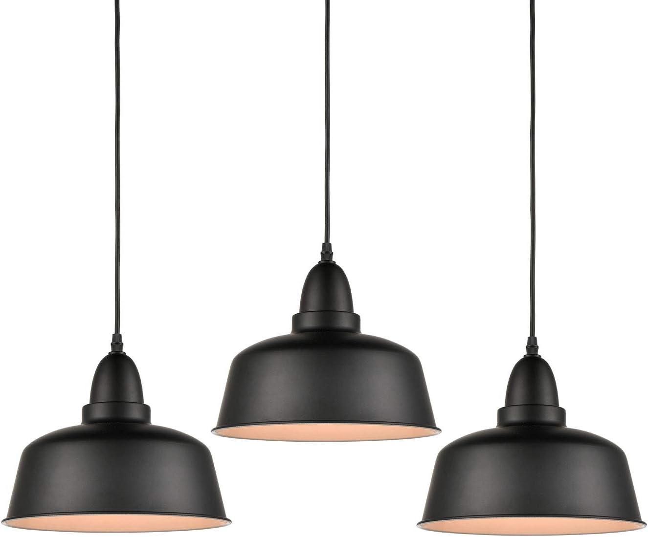 Matte Black Pendant Lighting 3 Pack 