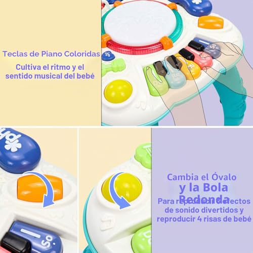 Toys Children 1 Year - Table Activities Baby Toy Montessori Babies Girl 1 2 Years Christmas Gift Musical Instruments Children's Sounds and Lights Educational Gifts for Children 1 2 Years 9 12 Months