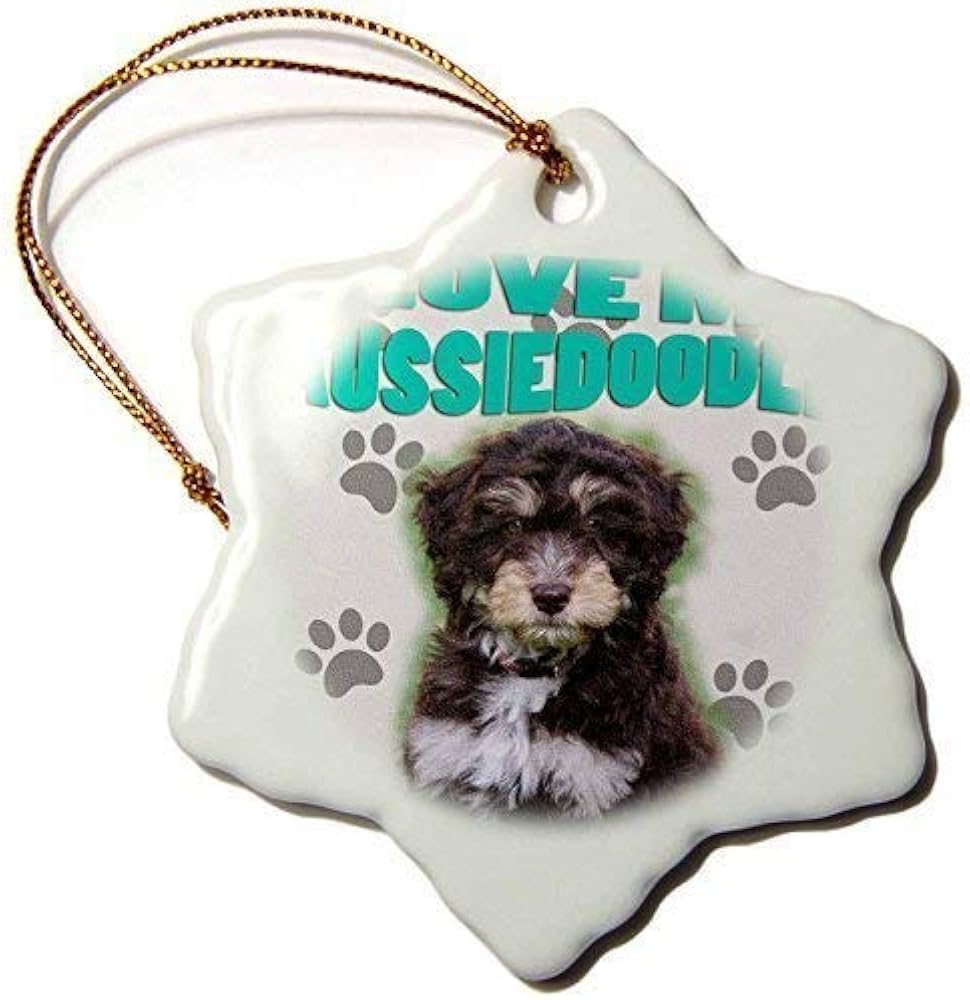 aussiedoodle christmas ornament