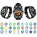 Padcod V8 Sports Smartwatch Bluetooth 4.0 Message Push, Sedentary Reminder, Pedometer, Sleep Monitoring Wristband for iOS/Android Phone (Black+Black)