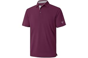 M MAELREG Mens Golf Shirt Short and Long Sleeve Moisture Wicking Dry Fit Performance Solid Casual Pique Golf Polo Shirts for Men