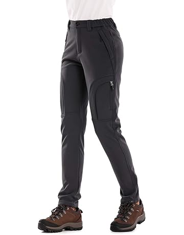 women's fleece lined wind pants