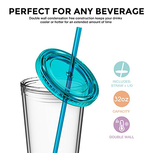 Maars Insulated Travel Tumblers 32 oz. Double Wall Acrylic 3 Pack