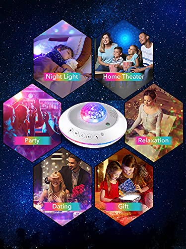 Galaxy Projector, Star Projector Night Light for Kids, 41modes Star Light with Remote, Bluetooth Music Galaxy Light for Adult Bedroom Children Christmas Gifts