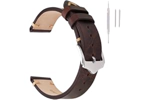 EACHE Leather Watch Bands For Men Vintage Watch Straps For Women Crazy Horse/Oil Wax/Suede/Vegetable-Tanned Leather Replacement Watchband 18mm 19mm 20mm 22mm