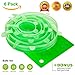 Staffage Silicone Lids Set - BPA-free Stretch Covers for Bowls, Cups, Pots, Mugs - Includes Trivet Mat - Premium Quality FDA Food Grade Silicone - Must-Have Kitchen Gadgets - Multisize, Green - 7 Pack