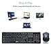 UHURU Wireless Keyboard and Mouse, 2.4GHz Keyboard Mouse Combo and Mouse Pad with Whisper-quiet Full-size Keyboard Design for Windows, Notebook, PC, Smart TV