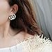 Luxury Letter G Pearl Initial Stud Earrings Statement Earrings for Women Girls By MANIHO